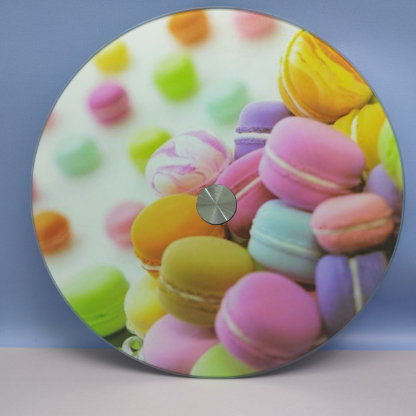 Подставка для торта / Поворотный стол для кондитера на стеклянном крутящемся диске, 35 см., Plateau tournant en werre цвет MIX